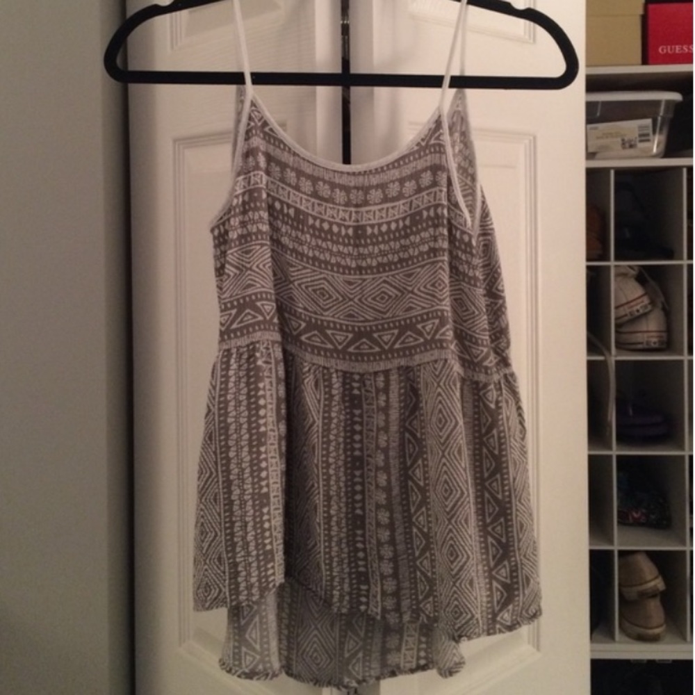 Light Brown & Cream Tank Top